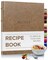 Gallery Leather Recipe book to write your own recipes - 3 Ring Recipe Binder With Protective Plastic Sleeves, Blank Cards, 25 Pocket Pages and Ivory Cards, Refillable - 9.25 x 8 "